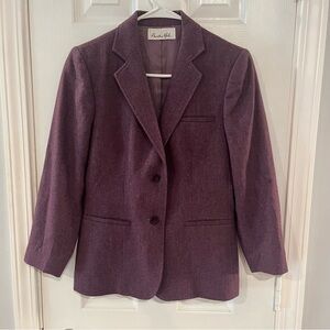 Vintage Austin Hill 80% Wool Dusty Rose 2 Button Blazer Size 6